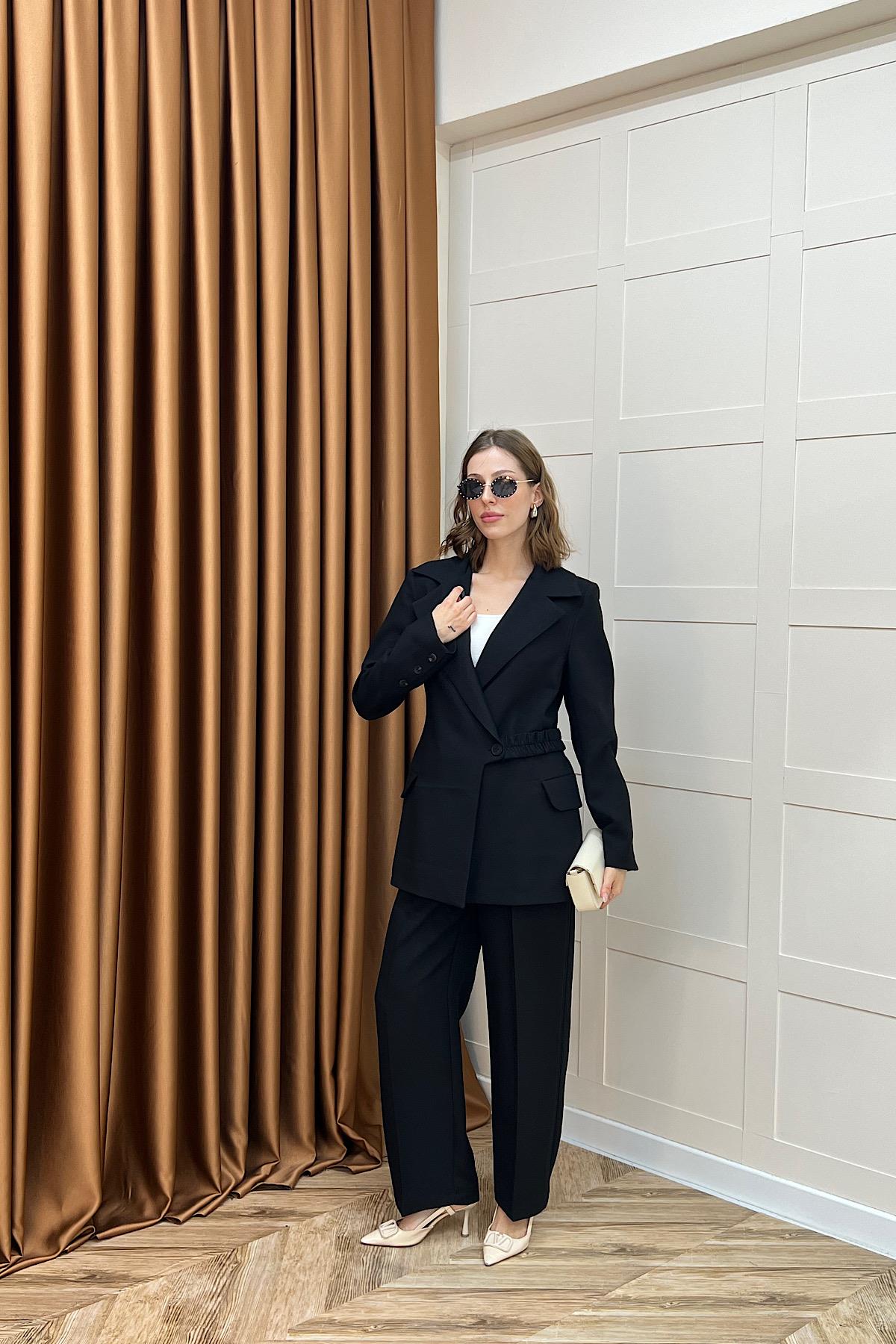 Yıldız İkili Ceket Takım Siyah