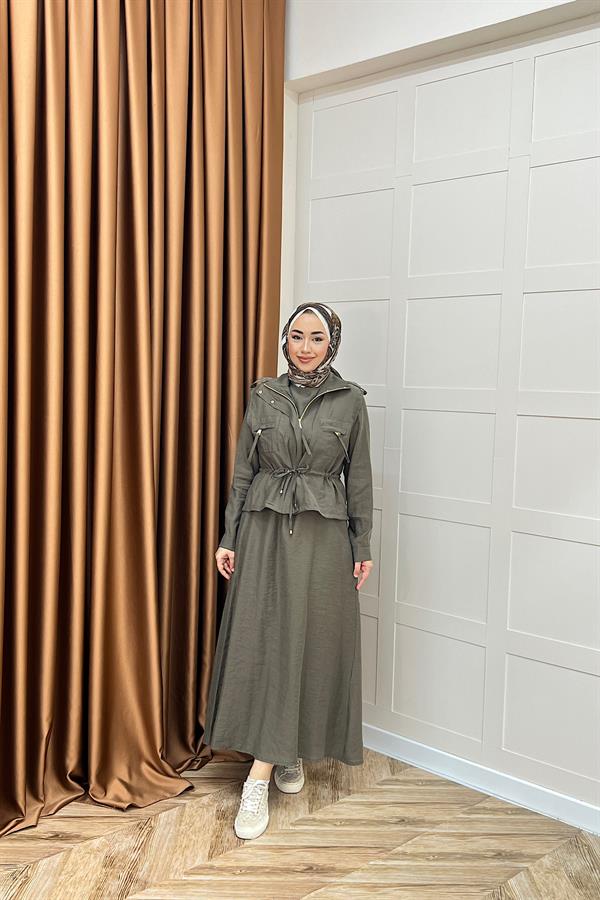 Alina İkili Elbise Yeşil