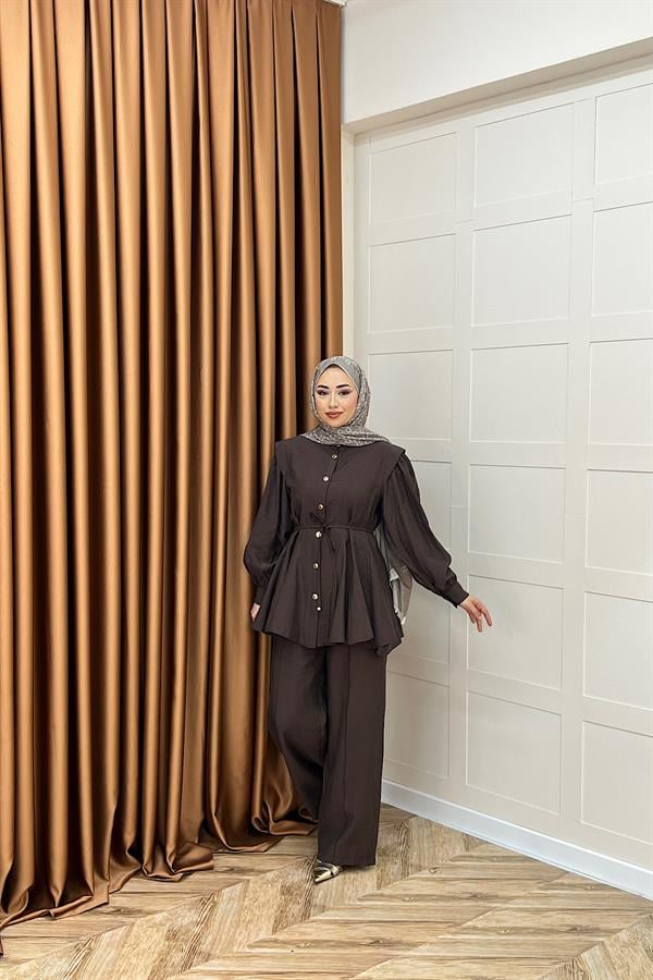 Leo İkili Takım Kahverengi