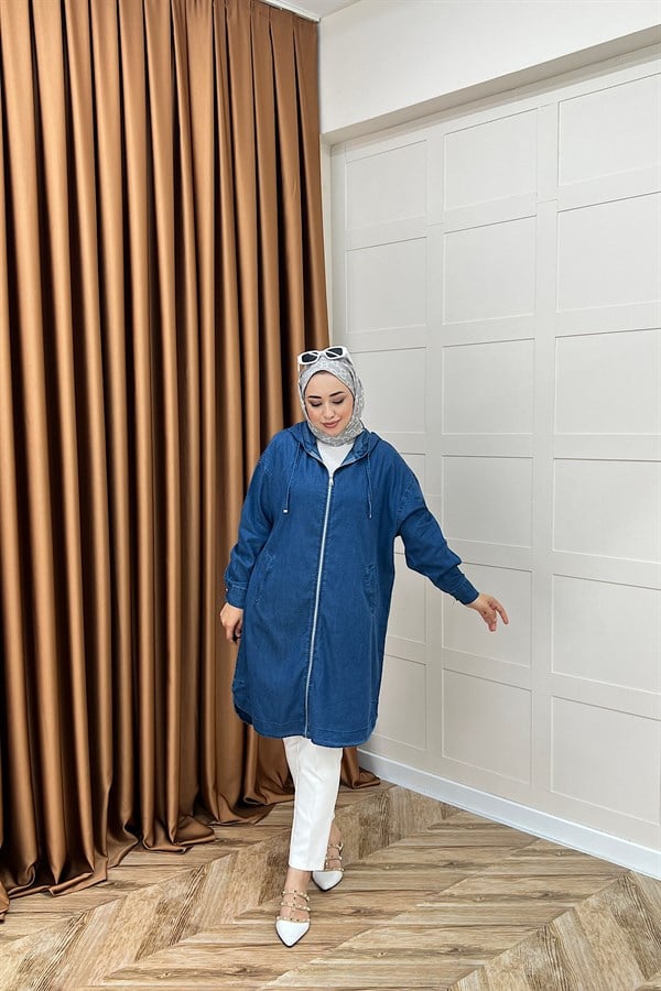 Wanda Fermuarlı Kap Mavi
