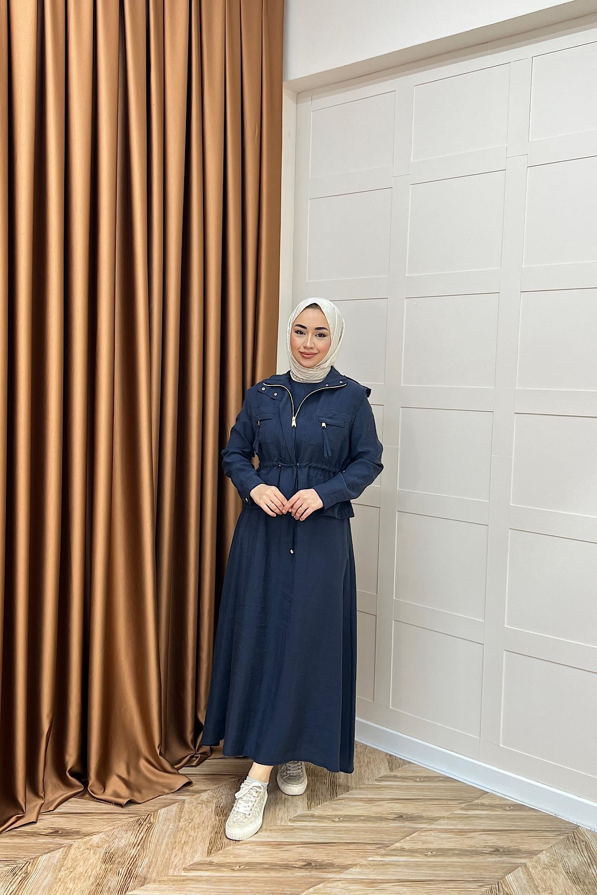 Alina İkili Elbise Lacivert