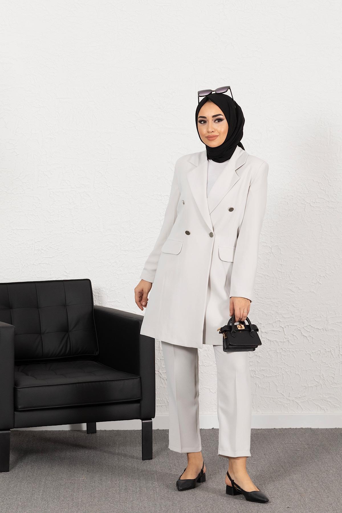 Blazer Ceketli İkili Taş Takım