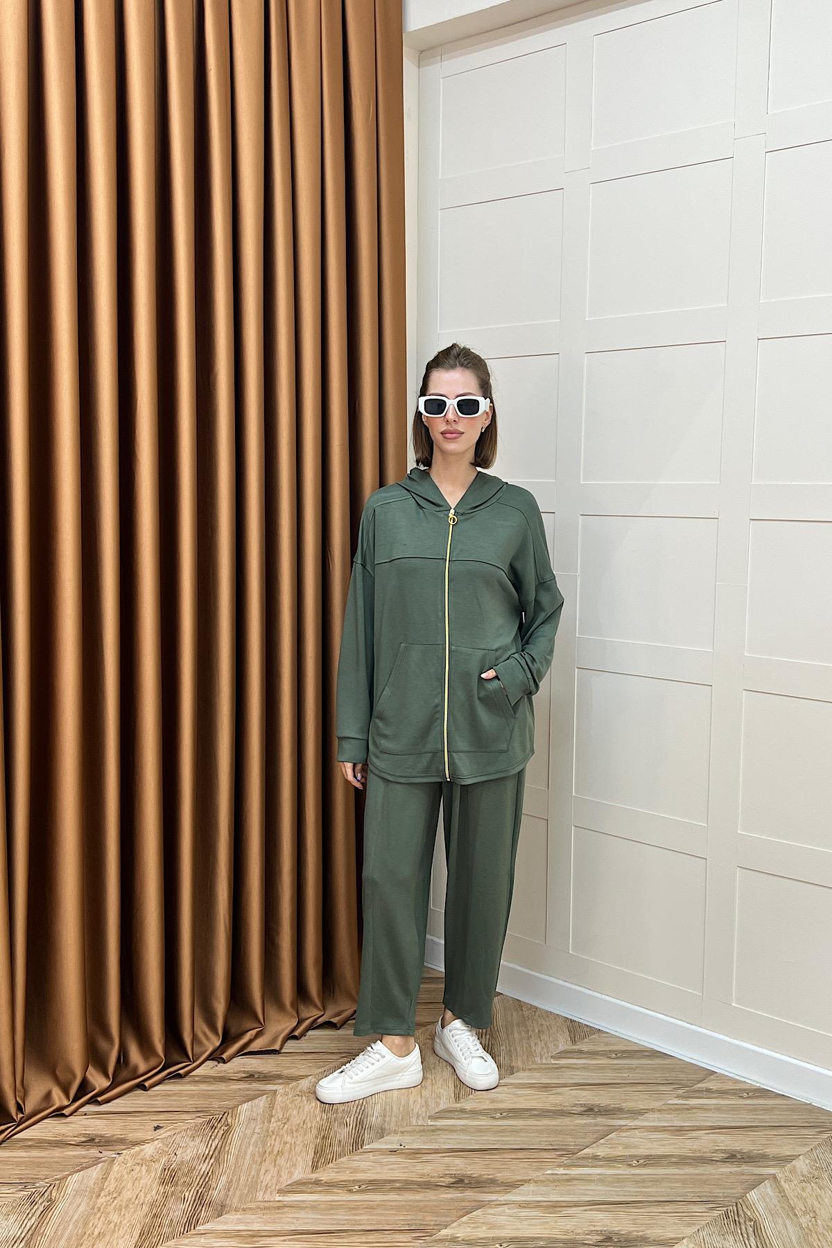 Efsa Kapüşonlu Takım Yeşil