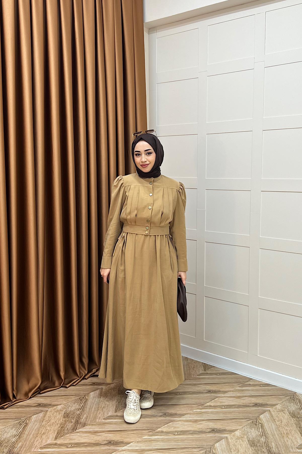 Elisa İkili Elbise Vizon