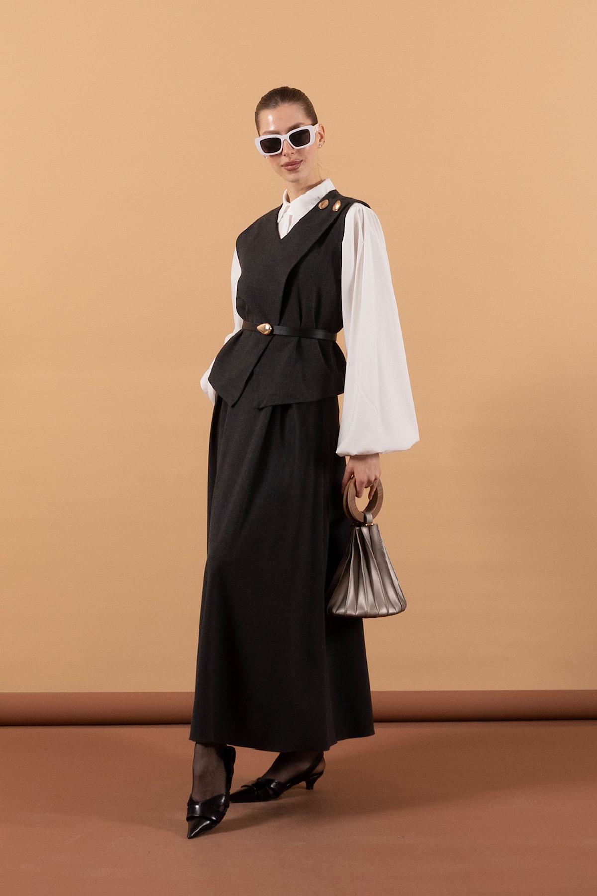 İkili Etek Takım Antrasit