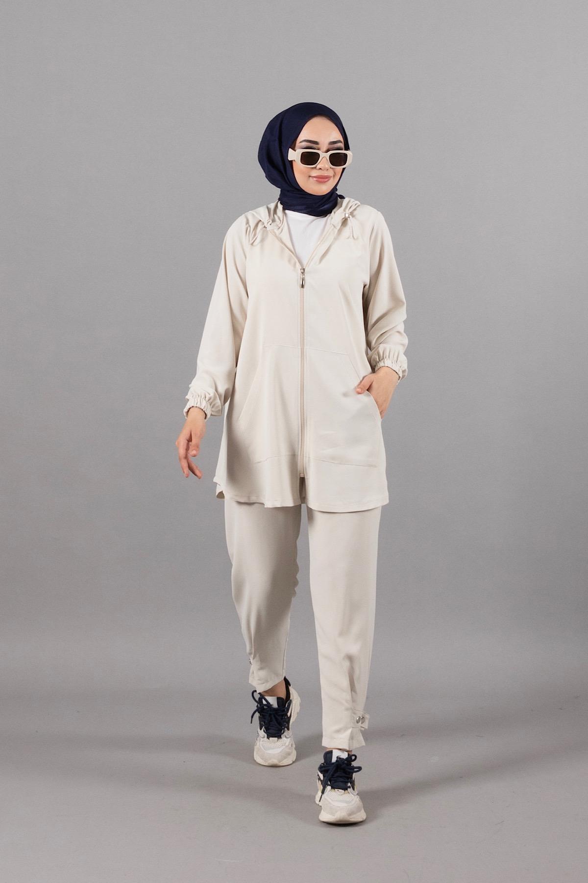 Kanguru Cepli Fermuarlı Takım Taş