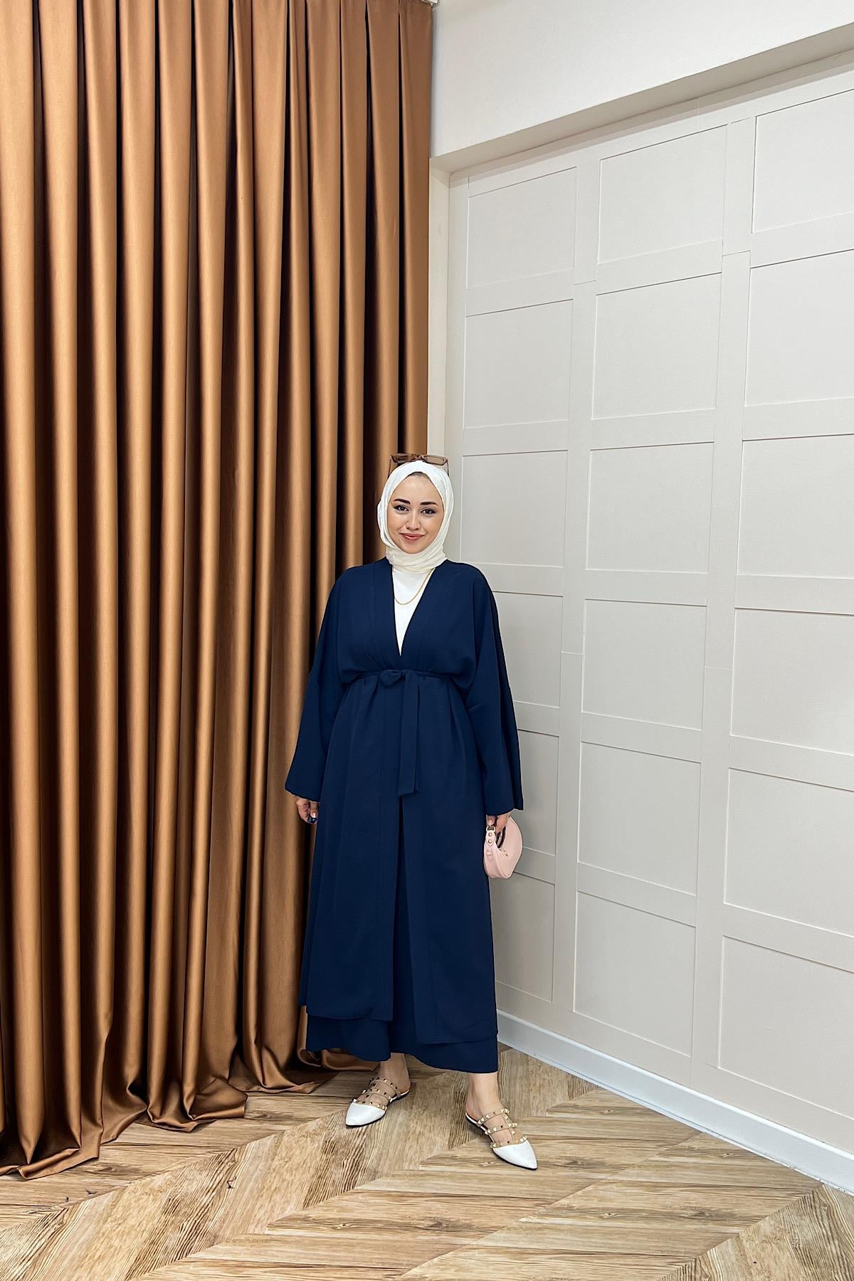 Mina İkili Kimono Takım Lacivert