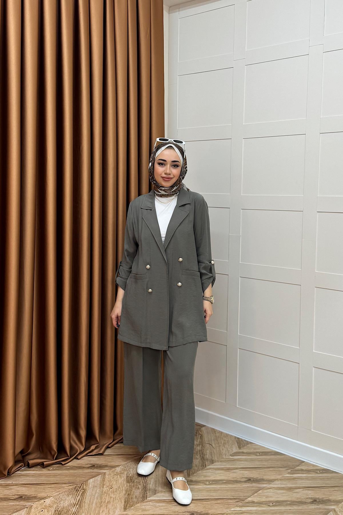 Sandra Ceketli Takım Yeşil