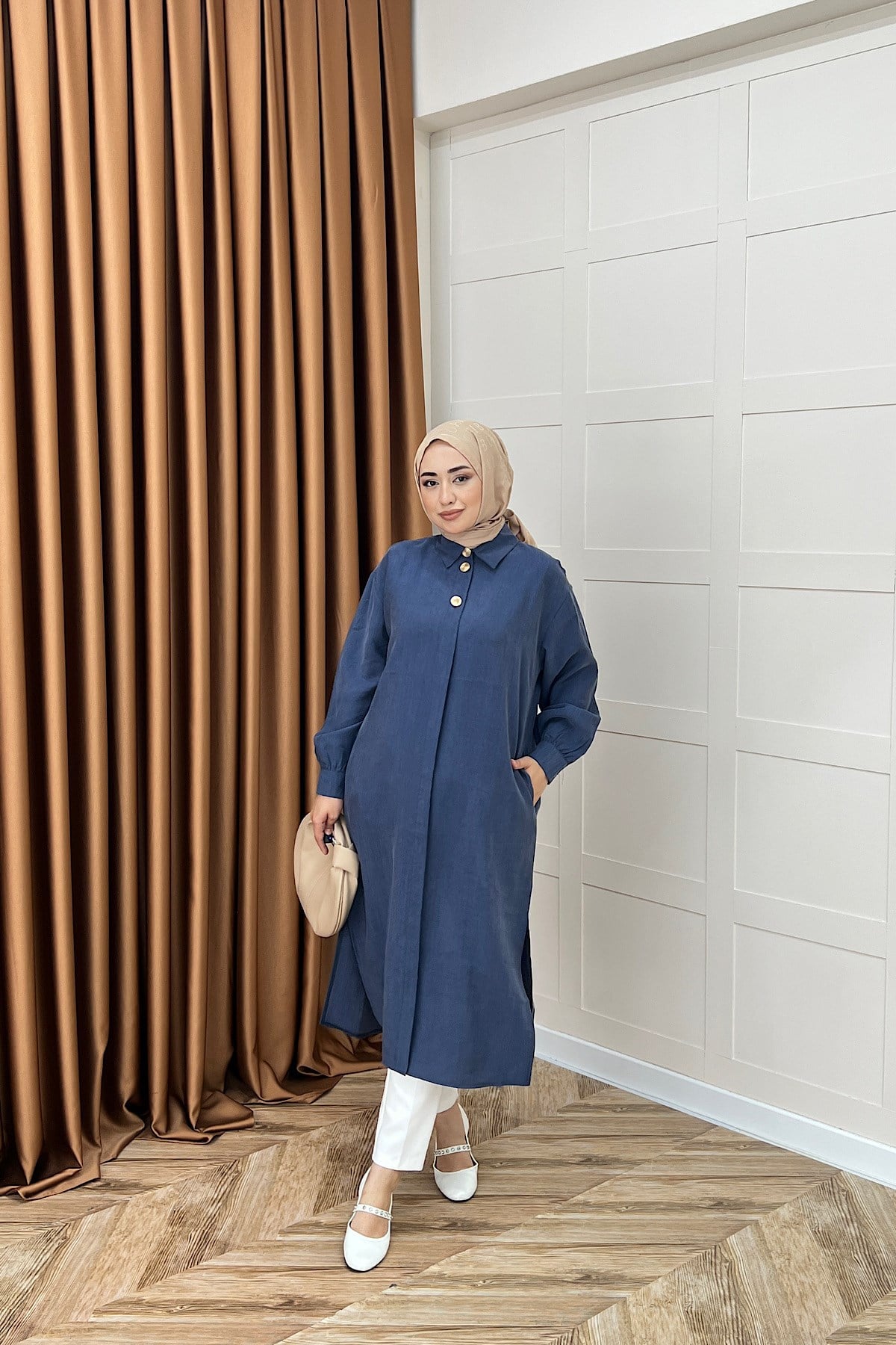 Zaina Uzun Tunik Lacivert