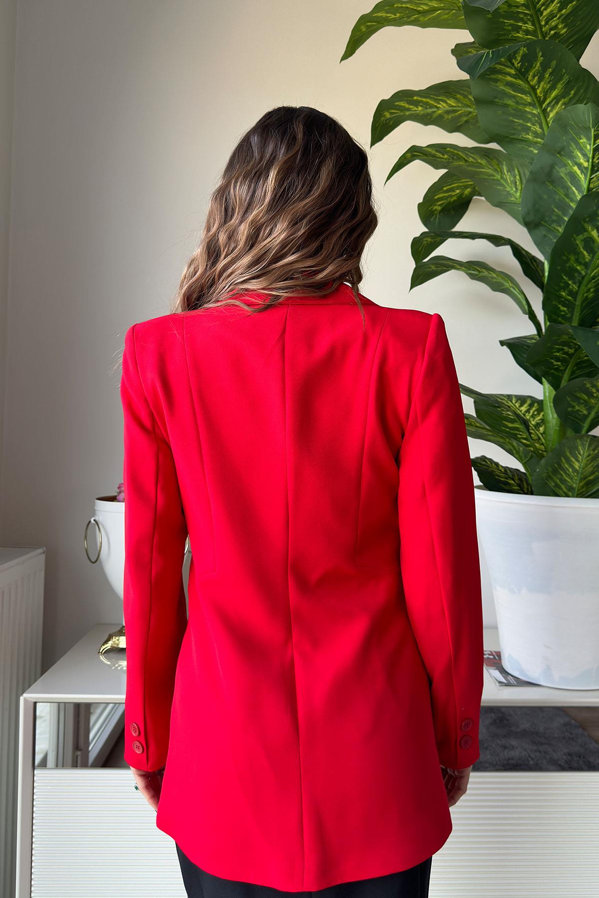 Kadın Kırmızı Blazer Ceket