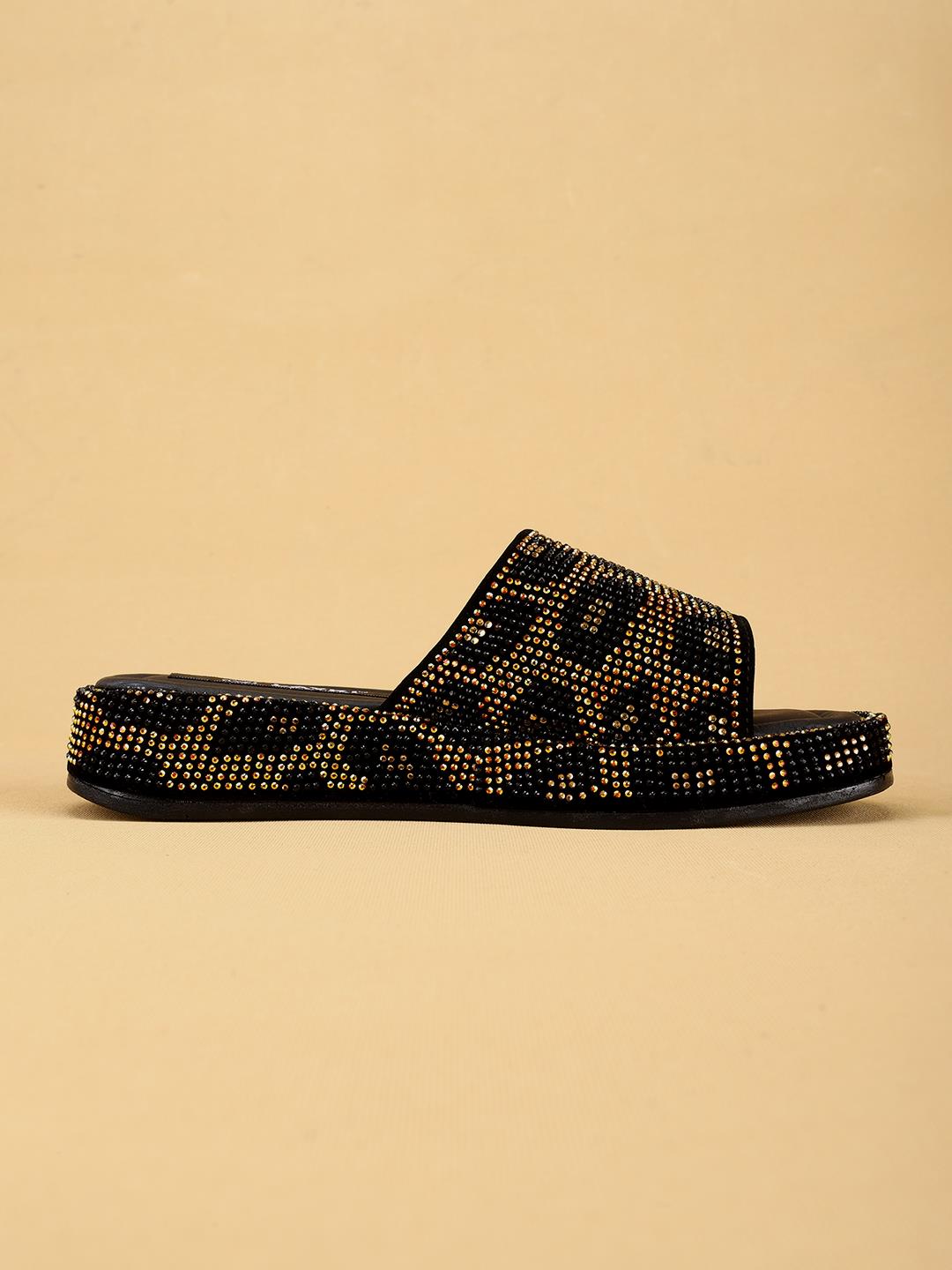 Anatomik Destekli Ortopedik Kadın Siyah Terlik