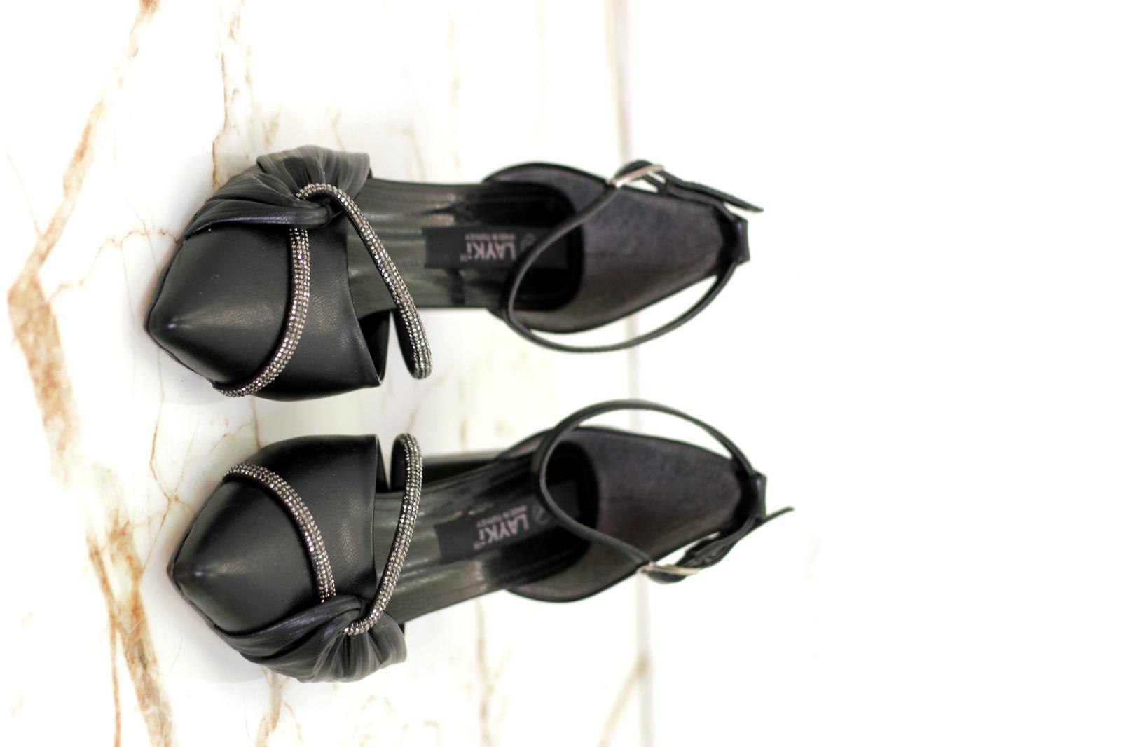 Nicola Kadın Taşlı Bantlı Topuklu Ayakkabı