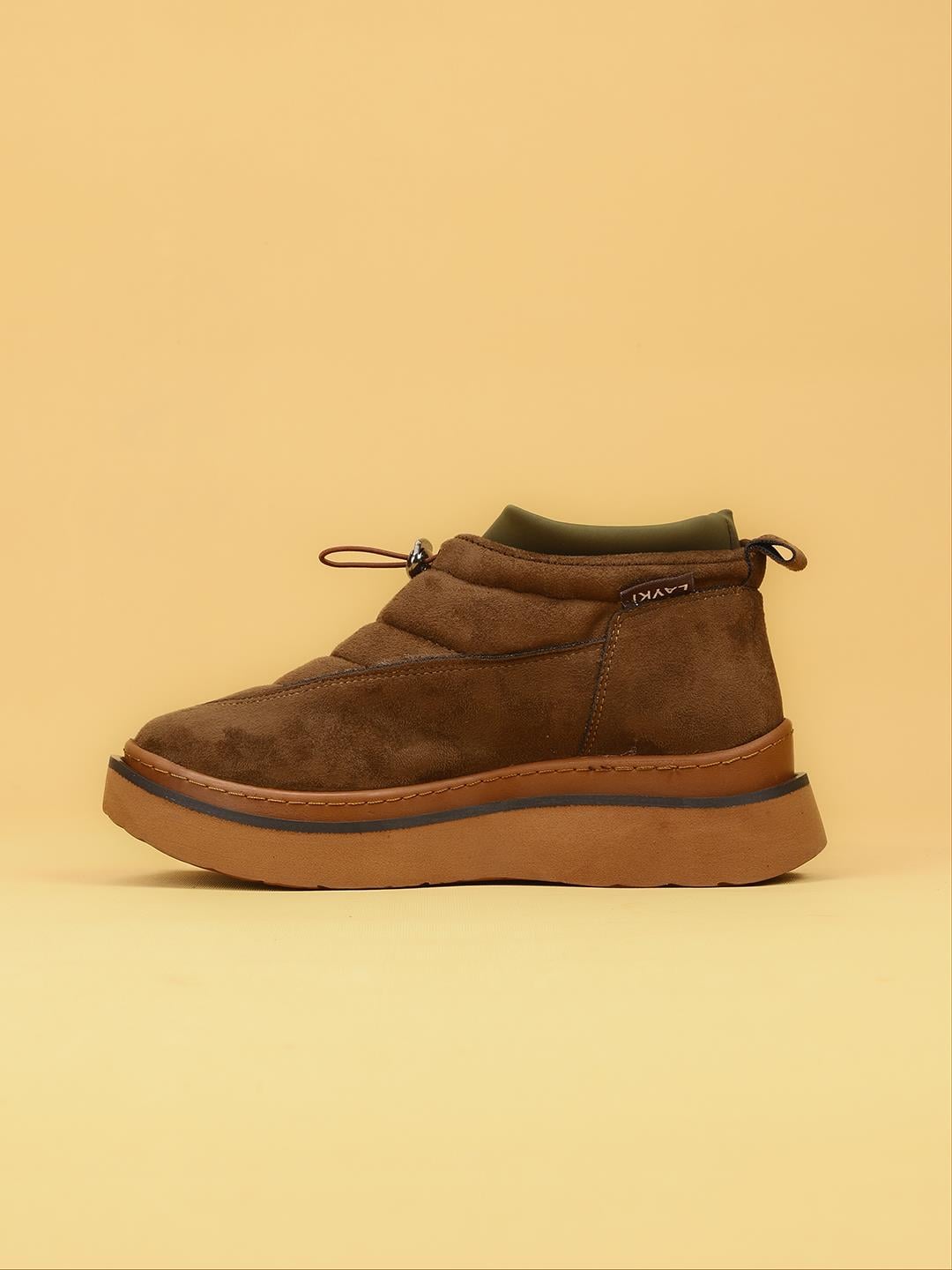 LUXOR Kadın Dolgulu Kışlık Açık Kahverengi Sneaker Bot