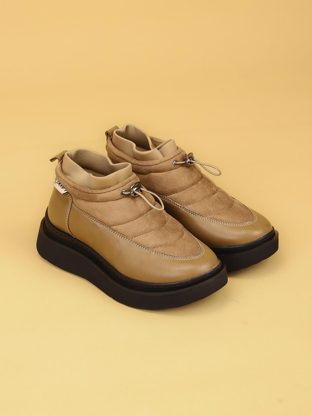 LUXOR Kadın Dolgulu Kışlık Vizon Sneaker Bot