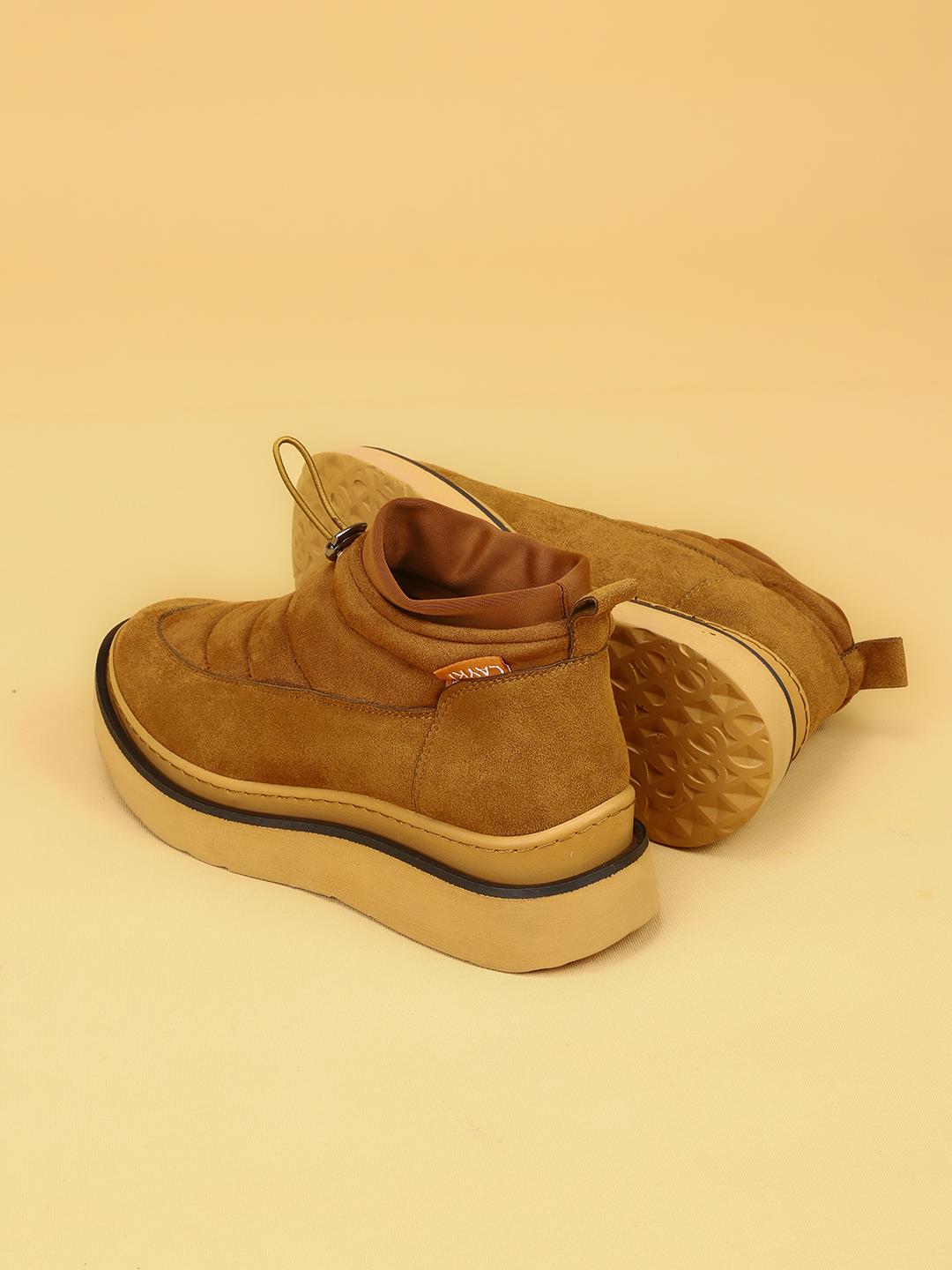 LUXOR Kadın Dolgulu Kışlık Taba Sneaker Bot