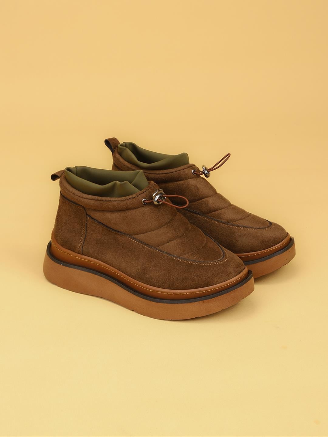 LUXOR Kadın Dolgulu Kışlık Açık Kahverengi Sneaker Bot