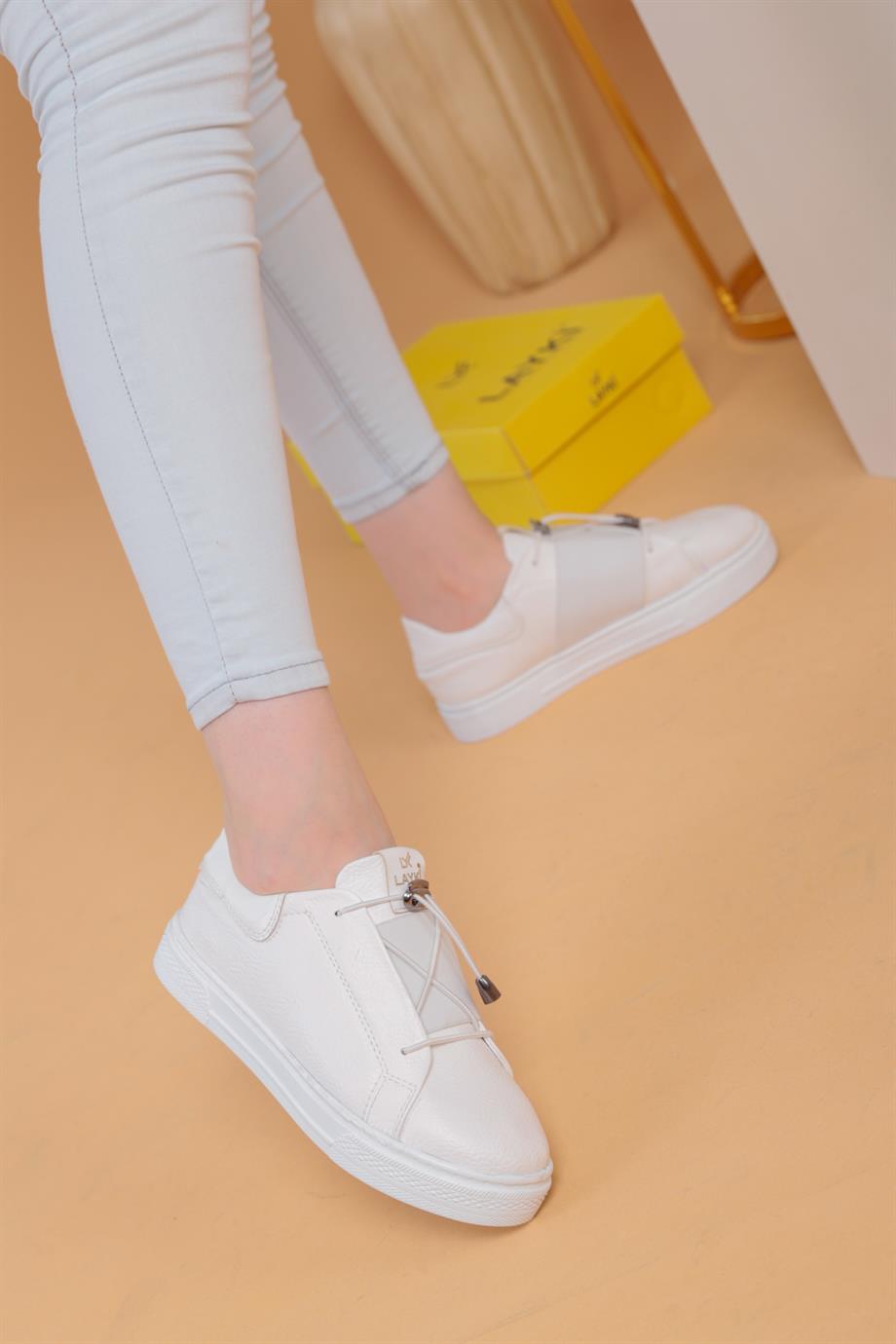 Alvaro Beyaz Renkli Sneaker	