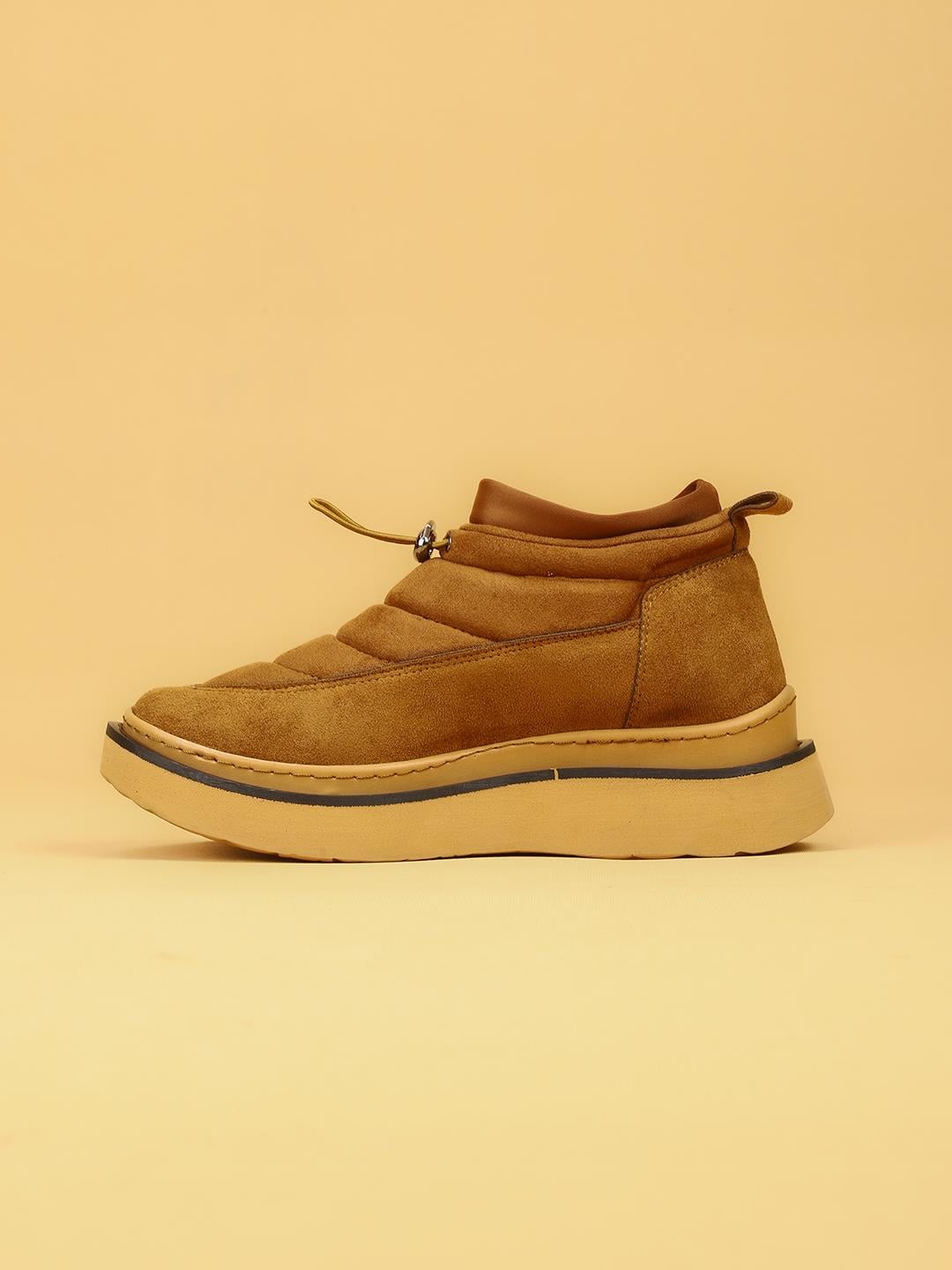 LUXOR Kadın Dolgulu Kışlık Taba Sneaker Bot