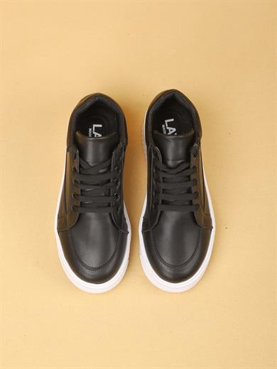 vektro Yüksek Tabanlı Şık ve Rahat Günlük Kadın Kalın Taban Siyah Sneaker