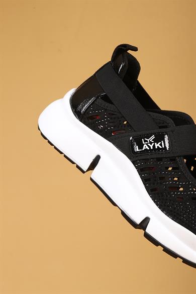 Riva Siyah Renkli Yazlık Yürüyüş Ayakkabı