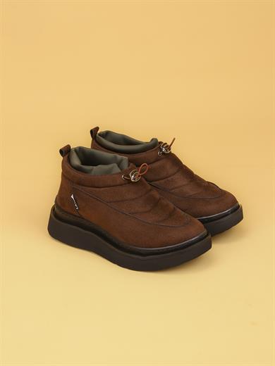 LUXOR Kadın Dolgulu Kışlık Kahverengi Sneaker Bot