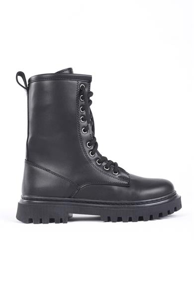 Moly Siyah Renkli Fermuarlı İçi Kürklü Kadın Bot