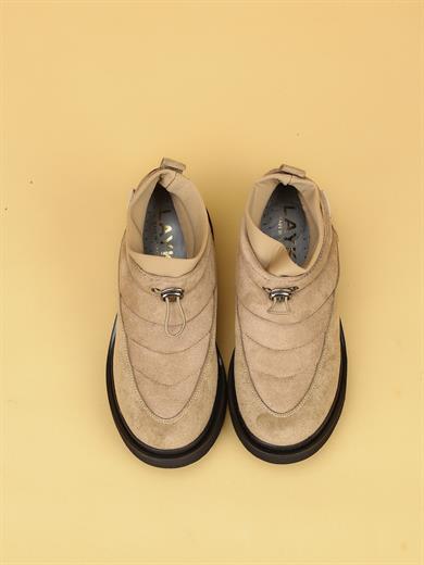 LUXOR Kadın Dolgulu Kışlık Bej Sneaker Bot