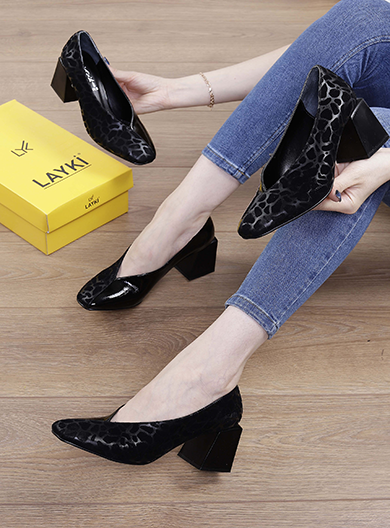 Ansley Siyah Renkli Kadın Topuklu Ayakkabı 