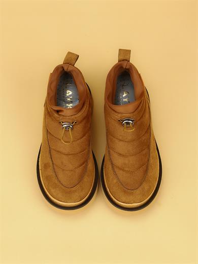 LUXOR Kadın Dolgulu Kışlık Taba Sneaker Bot