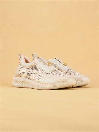 GlossAir Kadın Bej Rugan Spor Ayakkabı