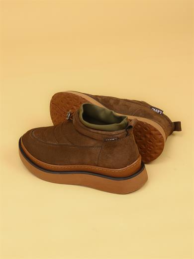 LUXOR Kadın Dolgulu Kışlık Açık Kahverengi Sneaker Bot