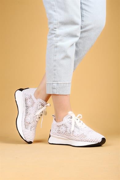 Zeal Beyaz Renkli Kadın Yazlık Sneaker