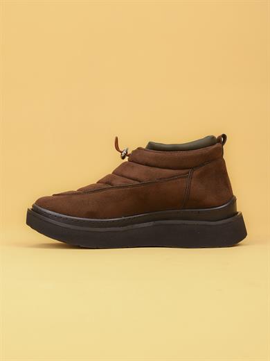 LUXOR Kadın Dolgulu Kışlık Kahverengi Sneaker Bot