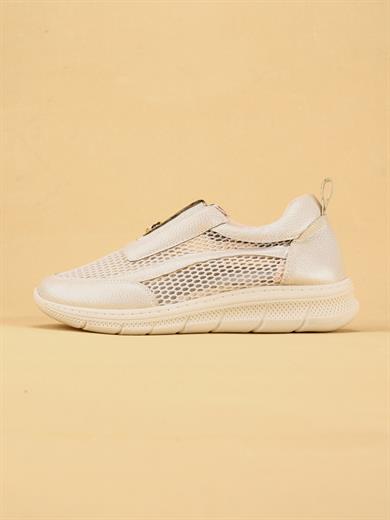 GlossAir Kadın Bej Rugan Spor Ayakkabı