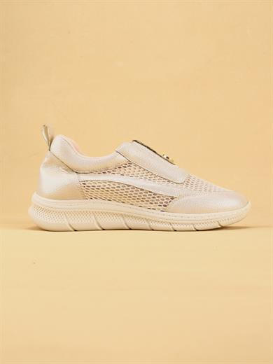 GlossAir Kadın Bej Rugan Spor Ayakkabı