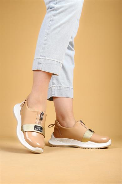 Orion Bej Renkli Ortopedik Tabanlı Spor Yürüyüş Ayakkabı