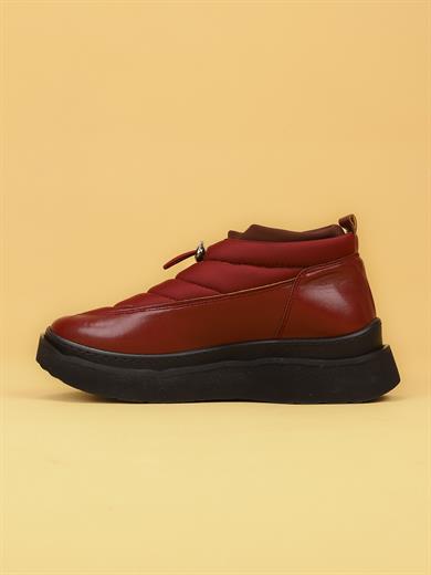 LUXOR Kadın Dolgulu Kışlık Bordo Sneaker Bot