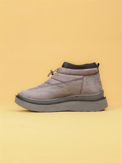 LUXOR Kadın Dolgulu Kışlık Gri Sneaker Bot