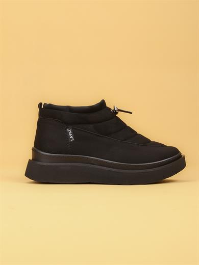 LUXOR Kadın Dolgulu Kışlık Siyah Sneaker Bot