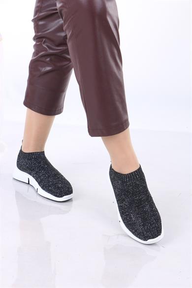 Fiora Siyah Beyaz Renkli Triko Sneaker