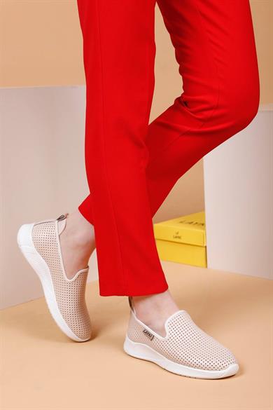 Ciragio Bej Renkli Kadın Klasik Yazlık Günlük Ayakkabı