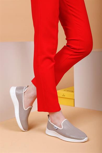 Ciragio Gri Renkli Kadın Klasik Yazlık Günlük Ayakkabı