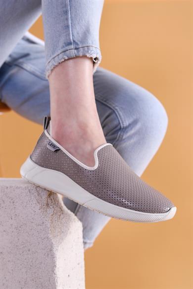 Ciragio Gri Renkli Kadın Klasik Yazlık Günlük Ayakkabı