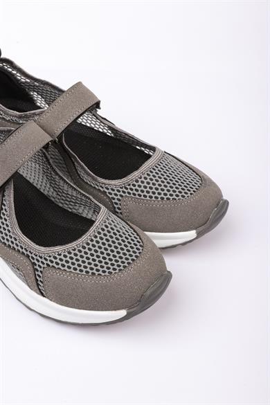 Costa Gri Renkli Kadın Günlük Yazlık Ayakkabı