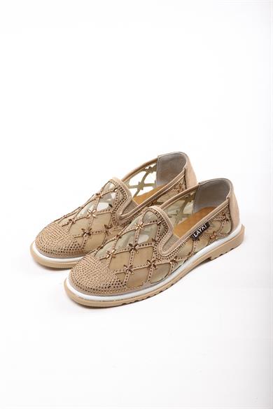 Francis Bej Renkli Taş Detaylı Kadın Günlük Klasik Ayakkabı