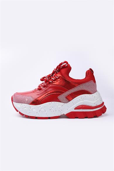 Hella Kırmızı Renkli Kadın Spor Ayakkabı 