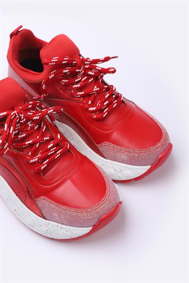 Hella Kırmızı Renkli Kadın Spor Ayakkabı 