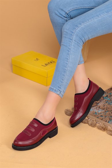 Mona Bordo Renkli Kadın Günlük Ayakkabı
