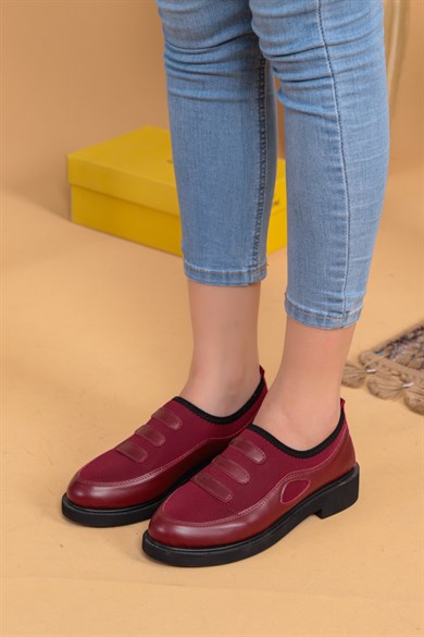 Mona Bordo Renkli Kadın Günlük Ayakkabı