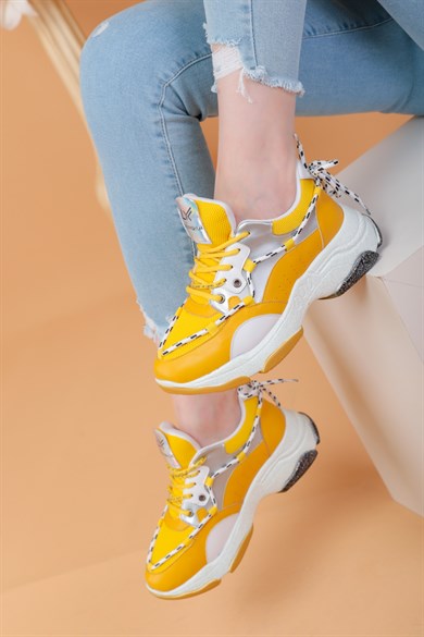 Arya Sarı Renkli Kadın Spor Ayakkabı